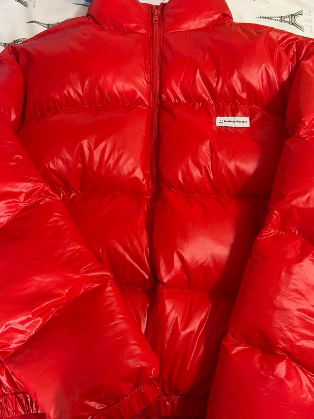 SHEIN Red Puffer Jacket